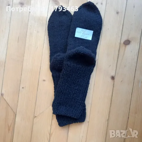 Ръчно плетени мъжки чорапи от вълна, размер 46, снимка 1