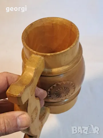 Руска дървена халба    18/1, снимка 3 - Колекции - 49002913