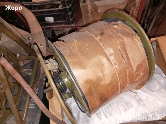 макара с кабел за полеви телефон WW2 WWII , снимка 6 - Антикварни и старинни предмети - 44575086