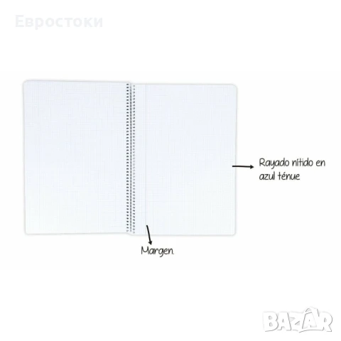 Oxford 5 тетрадки А4  с решетка 4x4мм, спирала, ламинирана корица, 80 листа, пакет от 5 тетрадки, снимка 2 - Ученически пособия, канцеларски материали - 50553188