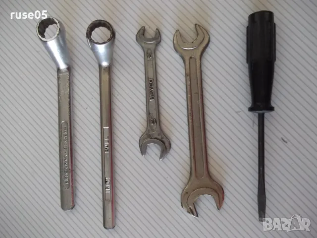 Лот от 2 бр. едностранни лули, 2 бр. гаечни ключа и отвертка, снимка 4 - Ключове - 49969980