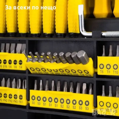 Комплект отвертки и битове 100 части StahlMayer, снимка 4 - Отвертки - 50365294