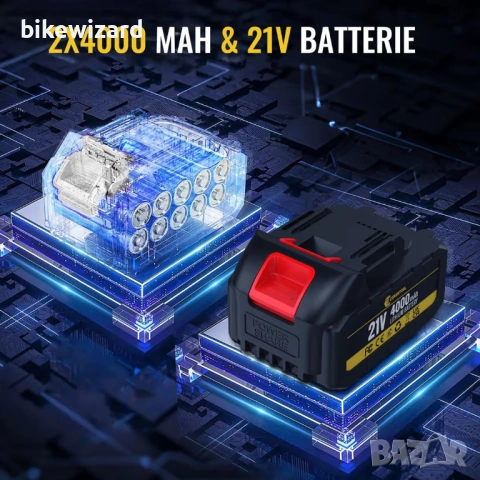 Безжичен тример за трева CONENTOOL 600W с 2 батерии по 2000Ah 21V НОВО, снимка 5 - Градинска техника - 53488953