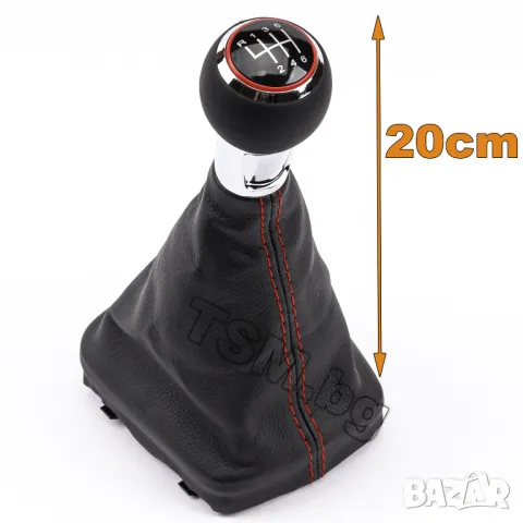 КОЖЕНА ТОПКА за СКОРОСТЕН ЛОСТ С МАНШОН за AUDI A3 S3 8P 8PA АУДИ А3 8П S-Line Quattro 5/6-Скорости, снимка 8 - Аксесоари и консумативи - 48250471