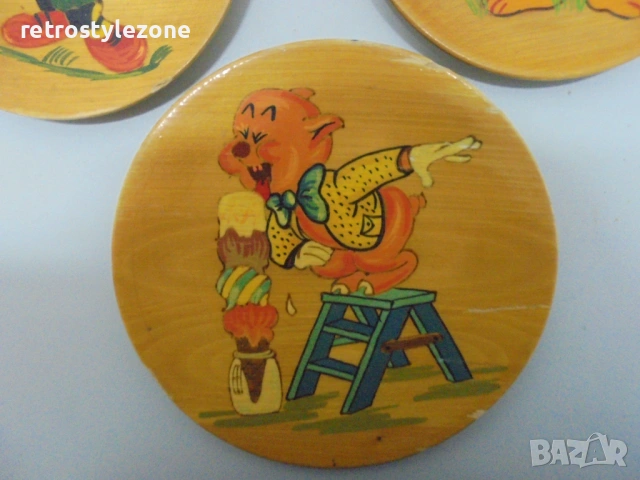 № 8459 Стари руски дървени пана - 3 броя , снимка 2 - Други ценни предмети - 53179726