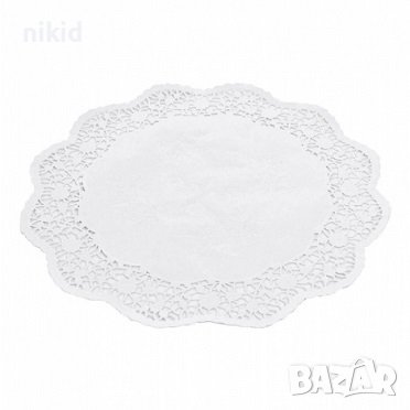 Кръгли дантелени хартиени подложки салфетки декоративни за украса чаши и десерти кекс сладкиш , снимка 3 - Аксесоари за кухня - 29222244
