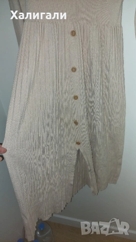 Рокля с присирана долна част от фино плетиво, снимка 3 - Рокли - 53235030