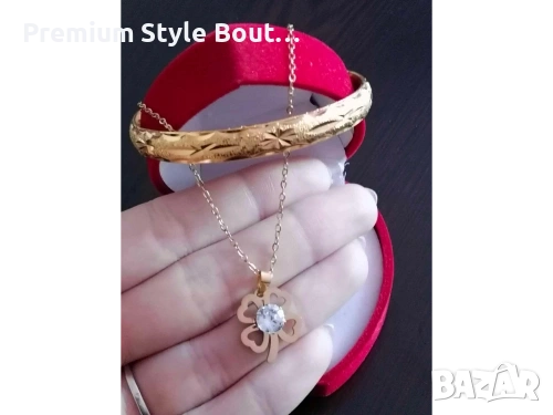 комплект колие и гривна от медицинска стомана 