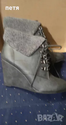 сладки сиви боти, снимка 3 - Дамски боти - 48756570