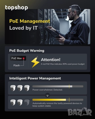 Нов Switch (Комутатор) Суич Cudy FS1010P, 8 портов, 10/100, PoE+ Switch 120W, 2 x Uplink порта CUDY, снимка 4 - Суичове - 52083607