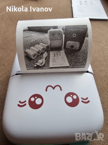 Мини преносим принтер + 5 ролки хартия | Fun Print | за iOS и Android | джобен | термо |етикетен| BT, снимка 7 - Други - 53800449