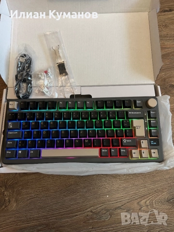 Геймърска безжична клавиатура .Червени суичове .Нова !, снимка 2 - Клавиатури и мишки - 52369707