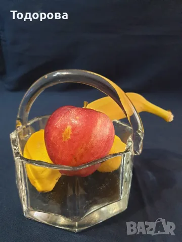 Кристална шестоъгълна фруктиера-кошничка, снимка 8 - Сервизи - 47323215