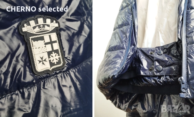 Яке Marina Militare Hooded Shiny Down Jacket – Размер L – Синьо – Отлично състояние, снимка 10 - Якета - 52799163