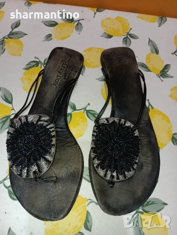 Hunky Dory N 40  кожени- 11 лв, снимка 2 - Чехли - 51852345