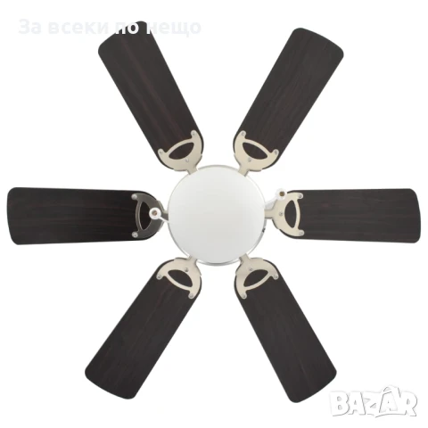 Декоративен Вентилатор За Таван С Осветление, 82 См, Тъмнокафяв Код P720, снимка 5 - Други - 50621678