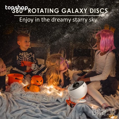 Нов звезден проектор, галактически проектор планетариум, звездно небе с 4K сменяеми 12 диска, снимка 6 - Плейъри, домашно кино, прожектори - 50501491