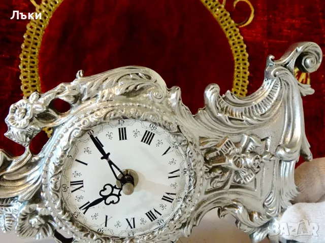 Калаен настолен часовник Kienzle,каминен часовник,барок. , снимка 4 - Антикварни и старинни предмети - 55824785