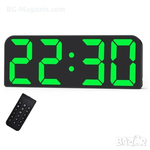 LED електронен часовник с големи цифри за стена или бюро с дистанционно USB светещ на ток аларма, снимка 8 - Други - 51038961