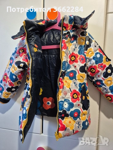 Двулицево зимно яке Boboli 98 / 3години, снимка 2 - Детски якета и елеци - 52684599