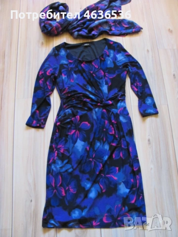 Дамска рокля с шал PRECIS , No40, снимка 2 - Рокли - 53438344