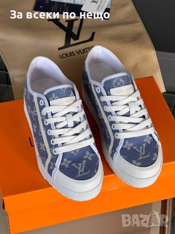 Louis Vuitton Дамски Сини Маратонки👟Дамски Спортни Обувки Код E1104, снимка 3 - Маратонки - 52658079