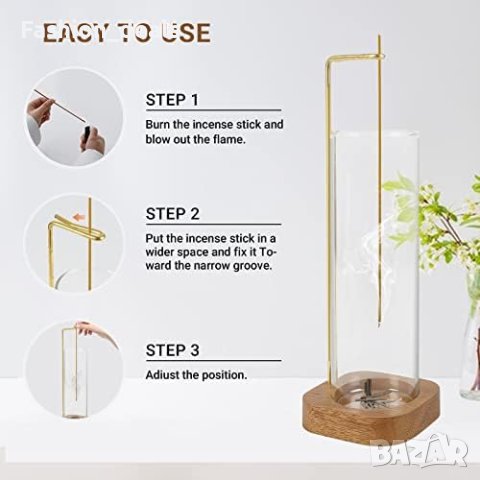 Нов Държач за ароматни пръчици с чаша за улавяне на пепел Декор Офис Йога, снимка 3 - Други стоки за дома - 41872836