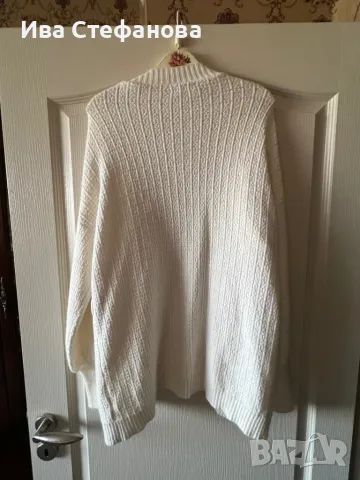 Нова спортно  елегантна бяла универсален размер one size размер жилетка вискоза , снимка 4 - Жилетки - 47655548