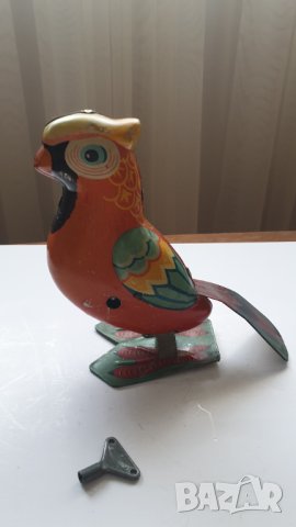 Стара ламаринена играчка папагал, снимка 6 - Колекции - 41515632
