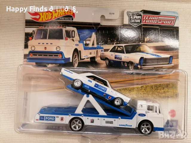 💕🧸 Hot Wheels `65 Ford Galaxie Ford C-800  Team Transport Premium, снимка 1