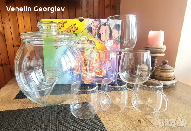 Комплект за пунш ,,Bohemia" от 9 части за сервиране на напитки 4.5L, снимка 2 - Сервизи - 49195451