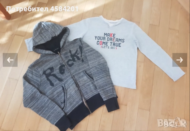 Детска риза DKNY и суитшърт SISLEY за 10г.момче, снимка 5 - Детски ризи - 51602529