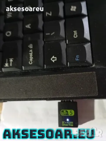 2 в 1 USB WiFi Bluetooth 5.0 адаптер 600 Mbps Dual Band 2.4/5Ghz Безжичен мрежов приемник Wi-Fi карт, снимка 4 - Мрежови адаптери - 48124710