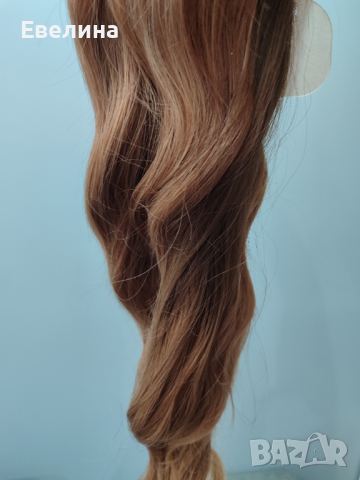 Дълга омбре перука с бретон висококачествен косъм, снимка 6 - Аксесоари за коса - 44526532