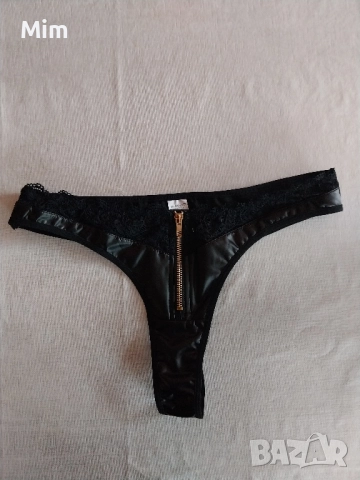 XL Черна еластична полупрашка с цип, снимка 3 - Бельо - 51853368