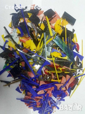 Парчета цветни стъкла за занаяти - за декорация, смола, топене, тифани, витражи., снимка 5 - Декорация за дома - 41511767