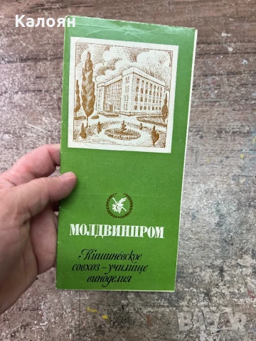 Рекламна туристическа брошура на Кишиневското училище за винопроизводство