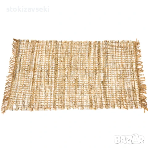 Килим тип черга с ресни, естествен цвят, 3 размера, снимка 2 - Килими - 51235816