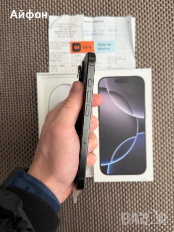 КАТО НОВ!/*ЛИЗИНГ*/ iPhone 16 Pro 128Gb Black Titanium 24М гаранция, снимка 7 - Apple iPhone - 53018789