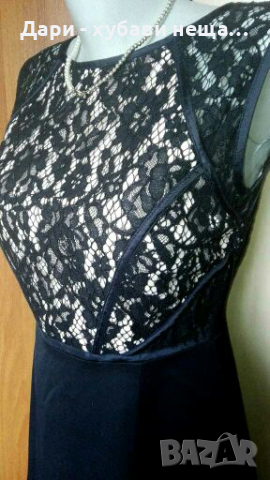 Изискана рокля в тъмно синьо и черно🍀❤M,L❤🍀арт.4070, снимка 2 - Рокли - 36139028