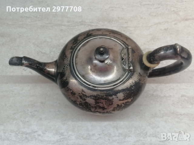 Античен сребърен чайник , снимка 13 - Антикварни и старинни предмети - 36063564