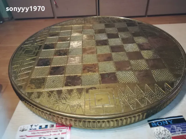 ЗЛАТНА МАСА 60СМ ОТ ФРАНЦИЯ-ПЛОТ МЕД МЕСИНГ 0411241719LNWCR, снимка 17 - Антикварни и старинни предмети - 47838894