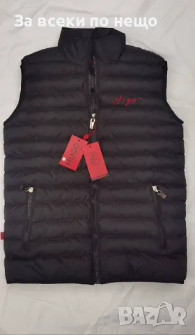 Hugo Boss Мъжки Черен Елек С Бродирано Лого Хуго Бос Код B311