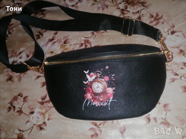 BagBase Оригинал Нова Кожена Дамска Чанта с Красив Принт , снимка 6 - Чанти - 50495903