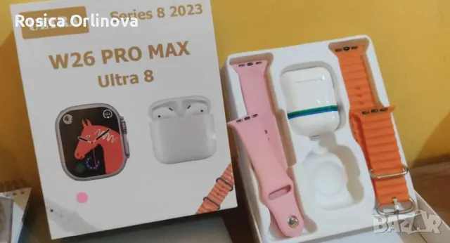 Комплект Smart часовник + TWS слушалки W26 Pro Max ULTRA, снимка 3 - Безжични слушалки - 48523996