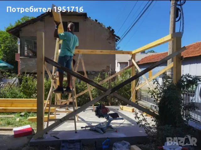 изграждане на дървени навеси , снимка 9 - Ремонти на покриви - 47837706