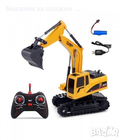 БАГЕР С ДИСТАНЦИОННО УПРАВЛЕНИЕ И АКУМУЛАТОРНА БАТЕРИЯ - код  2864, снимка 4 - Електрически играчки - 34149162