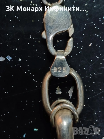 Сребърен ланец , снимка 4 - Колиета, медальони, синджири - 53421797