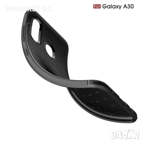 Samsung Galaxy A30 / A20 Удароустойчив Litchi Skin Калъф и Протектор, снимка 7 - Калъфи, кейсове - 48535326