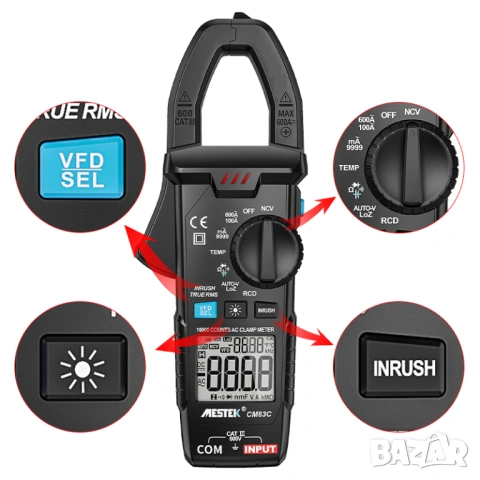 Mestek CM83C ампер клещи, снимка 2 - Други инструменти - 53698654